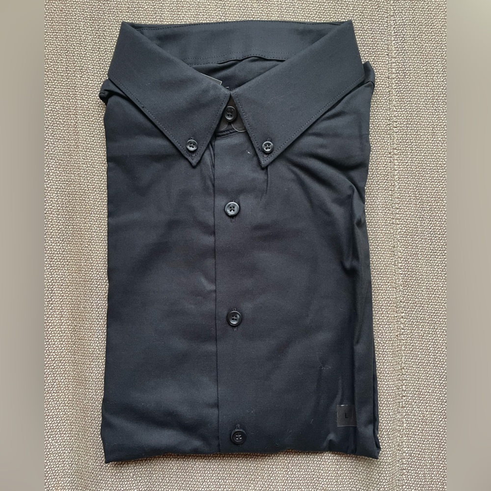 Express Slim Solid Stretch Pinpoint Oxford 1MX Dress Shirt